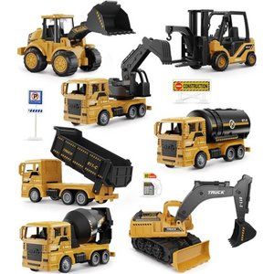 Construction Trucks Toy Set,Construction Vehicles Site for Kids Engineering Toys
